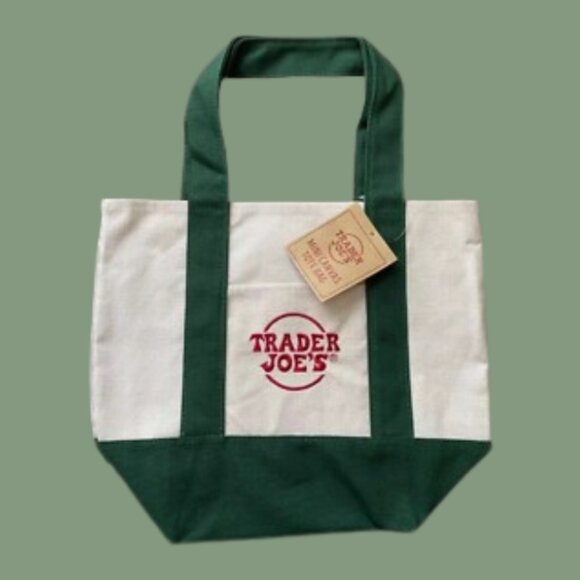 *VIRAL* Trader's Joe's Green MIni Tote - Picture 1 of 1